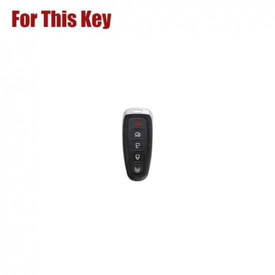 Zinc Alloy Leather Car Key Fob Case Cover Bag For Lincoln MKS MKT MKX Navigator