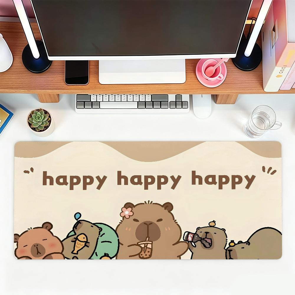 Cute Capybara Cartoon Mouse Pad For Office Gaming And Keyboards NonSlip Large Waterproof