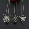 Vintage Punk Geister Schädel Maske Anhänger Edelstahl Kette Halskette Cool Männer Rock Party Schmuck