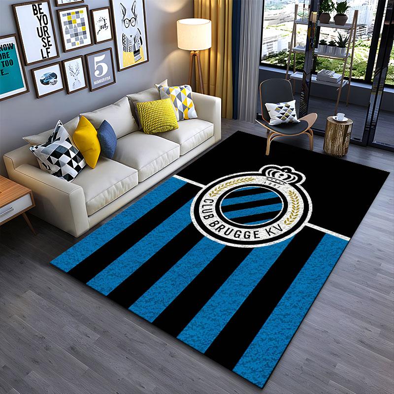 Club Brugge Logo Striped Carpet Suitable As a Non-slip Mat for the Living Room or Bedroom Sofa