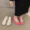 Muffin Thick-soled Cool Slippers Fairy Shoes 2025 New Summer Wear Slope Heel Heel Heightened Transparent Word with Sandals