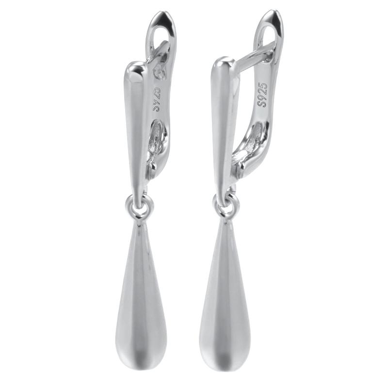 Fashion Glossy Dangle Earrings Rose Gold Simple Water Drop Long Earrings For Women High Quality Daily Fine Jewelry