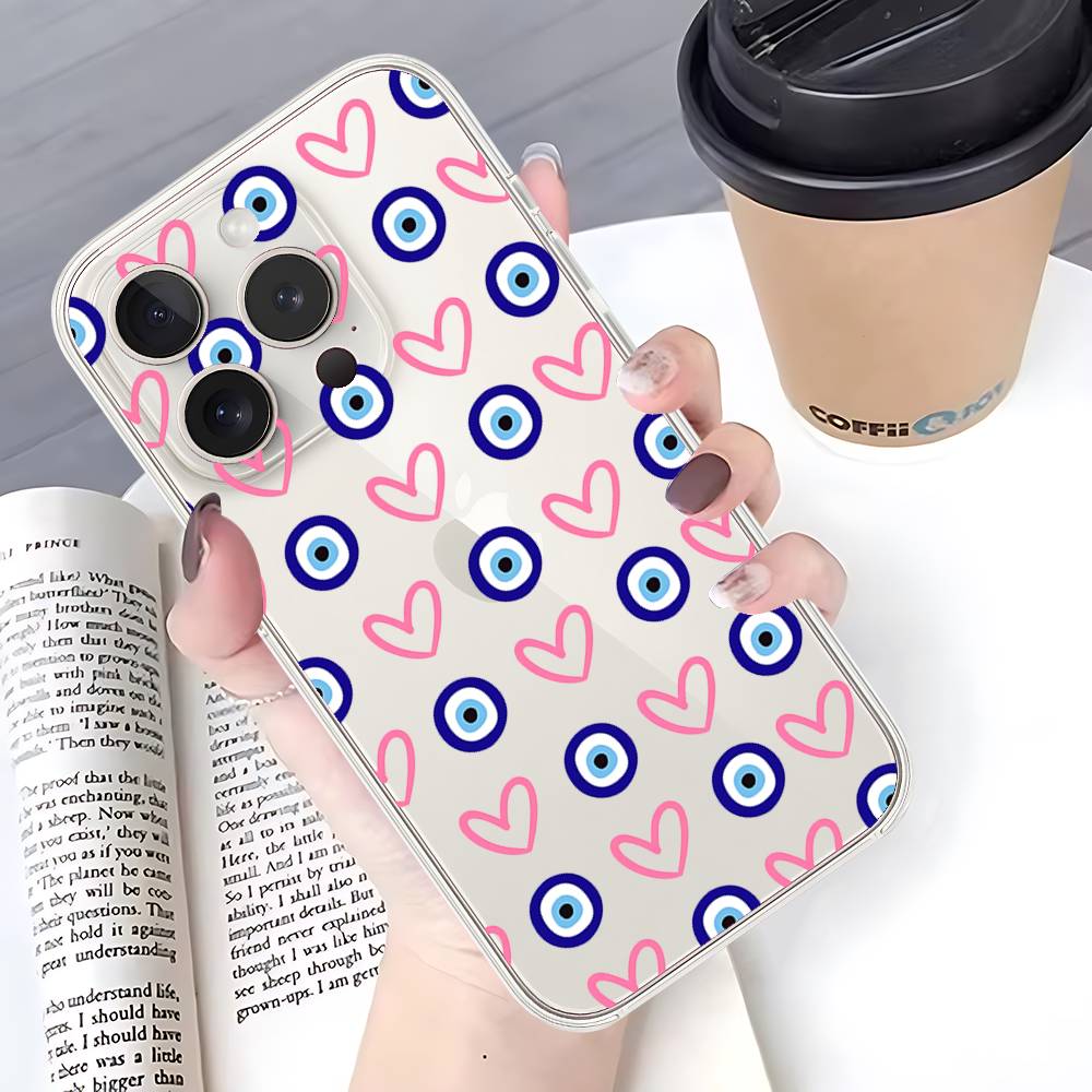 Blues Eyes Phone Case For IPhone 17/16/15/11/13/14 Pro Max Plus/X/Xr/Xs Max/12mini Air Transparent Clear