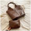 Large Capacity Handbags For Women  New Retro Versatile Commuting Tote Bag Simple Solid Color Versatile One Shoulder Bags
