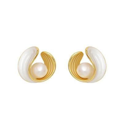 Orecchini di Perle ad Ago Orecchini Femminili Retrò di Alto Senso Orecchini di Senso del Design