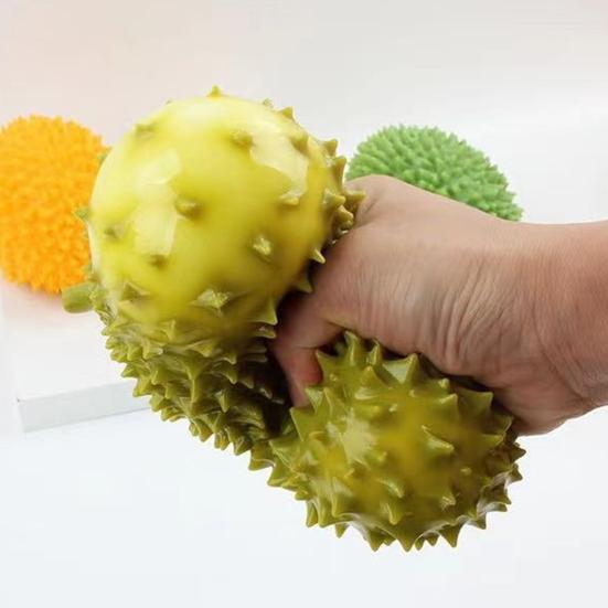 Realistic Durian Squeeze Toy Unbreakable Soft Fidget for Stress Relief Cute Fruit-Shaped Decompression Gadget for Kids Adults