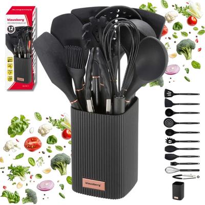 Set of 12 Silicone Kitchen Utensils In a Stand Klausberg Kb-9011