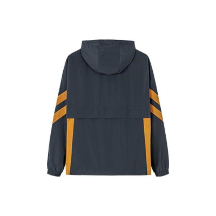 Anta Comprehensive Training Series Logo Print Zip-Up Hooded Windbreaker Men Outerwear Brick-Brown 152237602-2