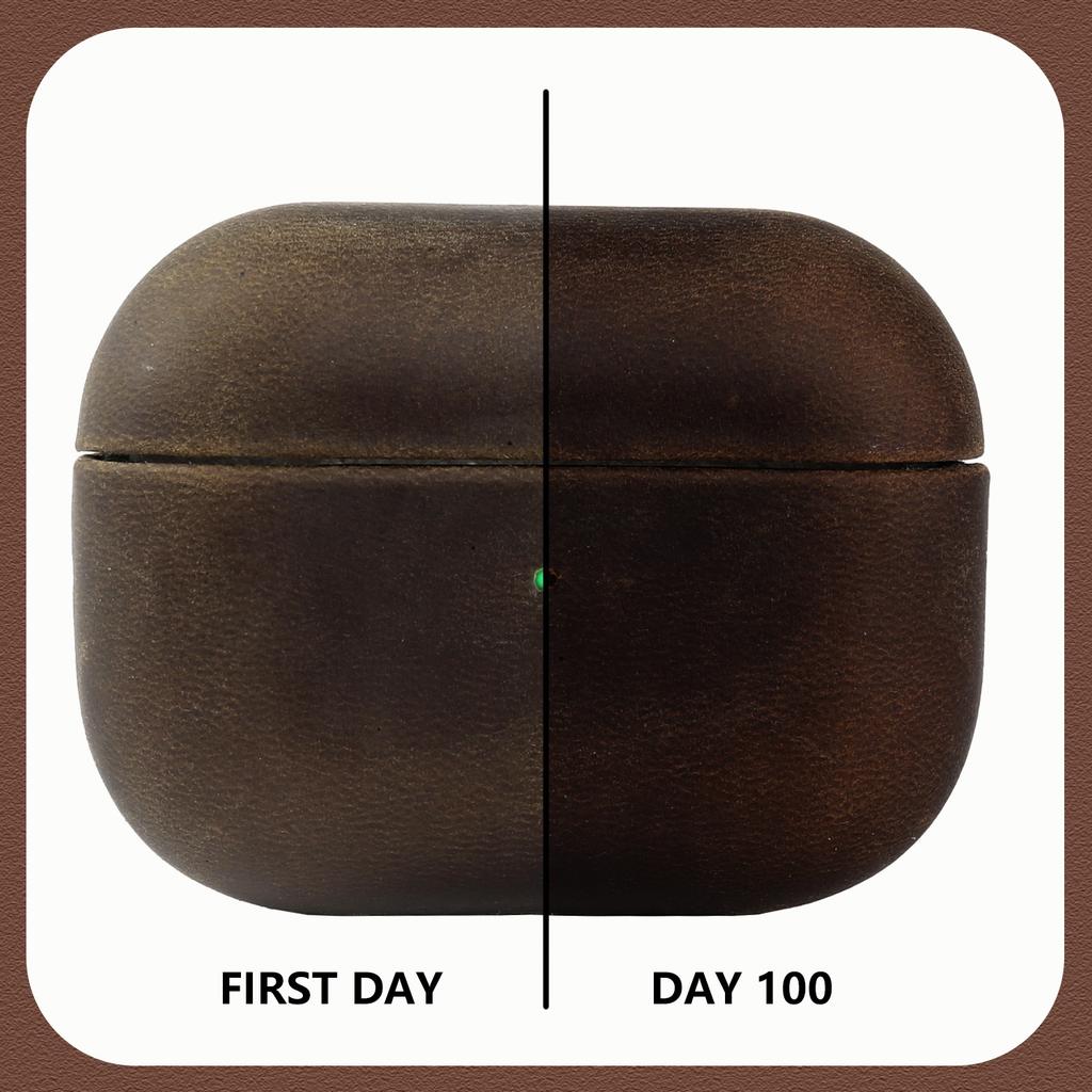 Crazy Horse Genuine Leather Case For Airpods Pro 2 Cases Airpods 4 3 Handmade Wireless Bluetooth Earphone Box Protective shell