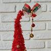 16 Inches Christmas Tree Gnome Figurine Handmade Small Dwarf Artificial Tree Table Decor with Ball Ornaments for Tabletop Indoor Home Decor