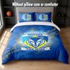 Warrington Wolves Design Bed Bedding Set 1 Duvet Cover + 2 Pillowcases Soft Breathable Household Bed Linens