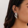 Bohemian Geometric Irregular Dangle Earrings for Women Ladies Metal Hammer Texture Drop Earrings Vacation Jewelry Accessories