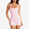 New petal neckline sports vest shorts set fitness sports yoga Pilates quick-drying two-piece set