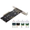 ChenYang Dual M.2 To PCIe 3.0 X8 Adapter, Dual NVME/AHCI SSD To PCI Express Expansion Card Adapter with 12cm Slot Bracket