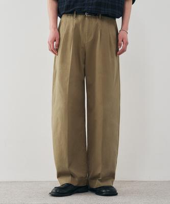 DRAW FIT Arc Semi Balloon Chino Pants [Beige]