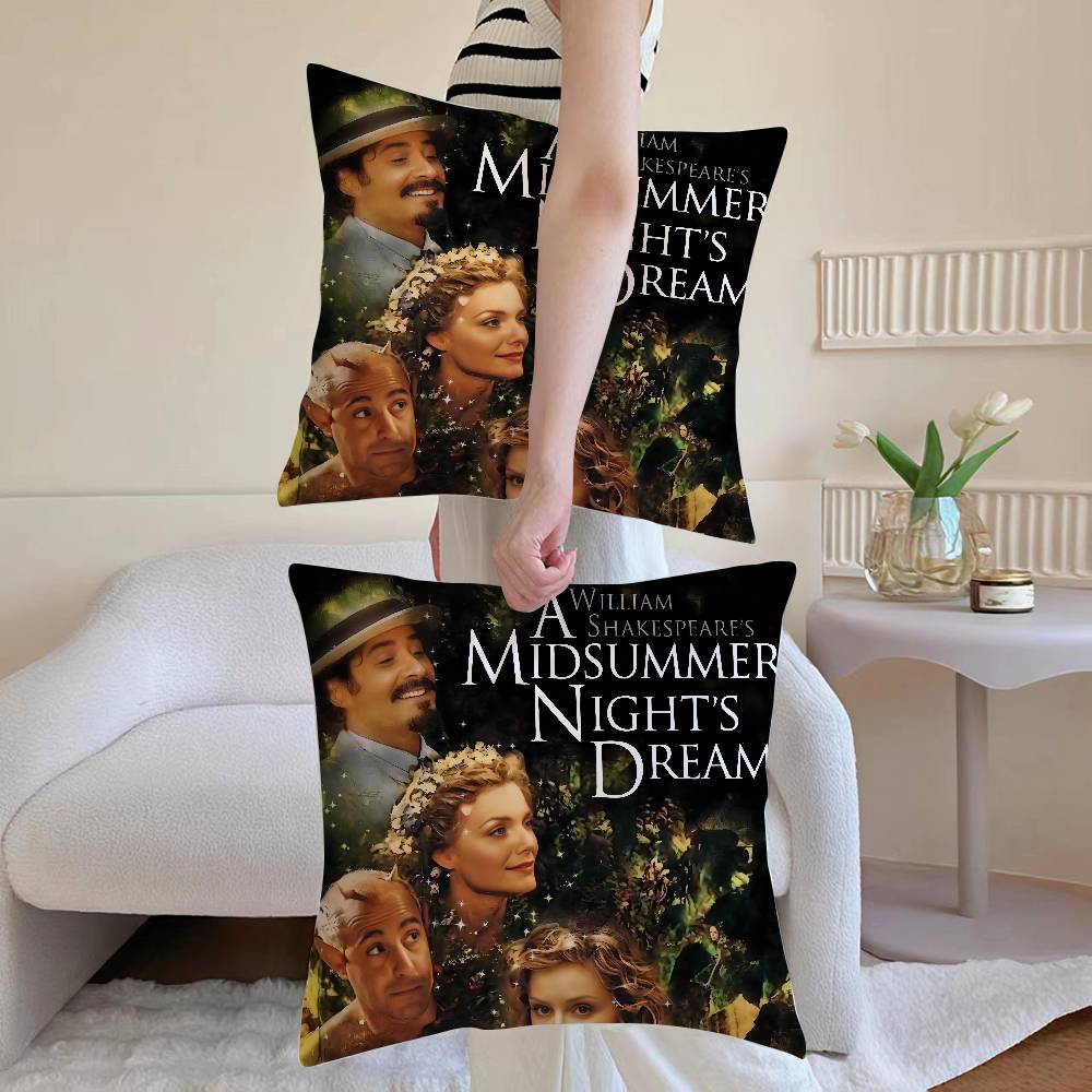 A M-Midsummer Nights Dream Pillow Case Sofa and Living Room Decorative Cushion Covers Dust-proof and Mite-proof Invisible Zipper
