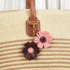 Creative Spot Small Daisy Keychain Cute Bag Pendant Sunflower Leather Car Key Decorative Keychain