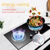 Cuisinière à gaz domestique Coupe-vent Économiseur d'énergie Couvercle Pare-vent Accessoires de cuisinière de cuisine Poly-feu Cuisinière à gaz Acier inoxydable