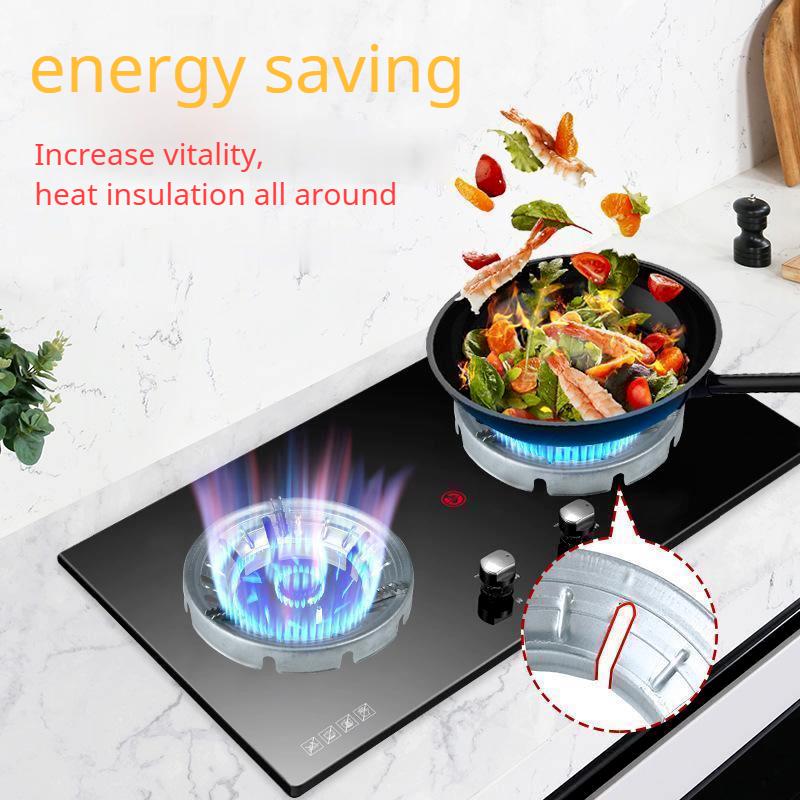 Cuisinière à gaz domestique Coupe-vent Économiseur d'énergie Couvercle Pare-vent Accessoires de cuisinière de cuisine Poly-feu Cuisinière à gaz Acier inoxydable