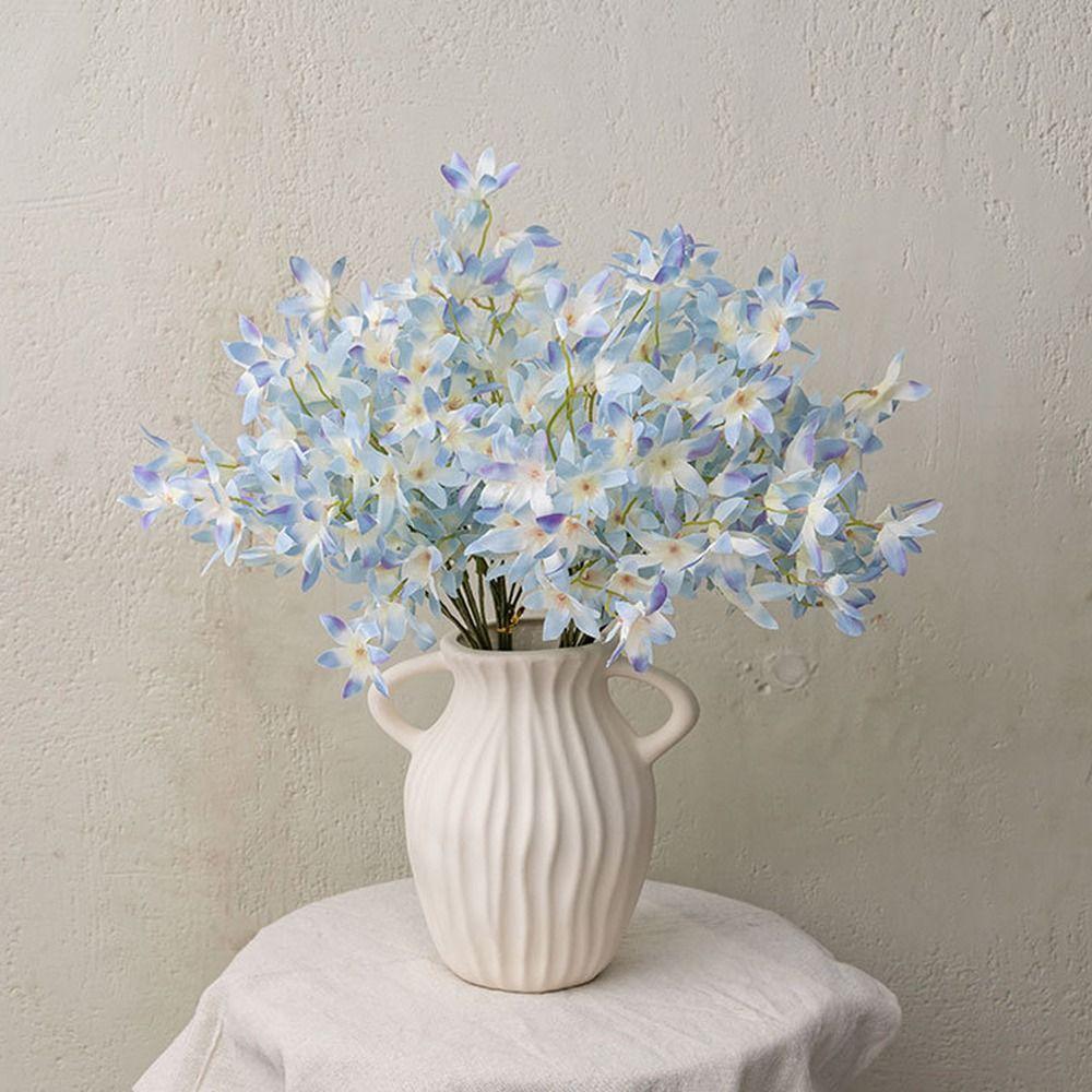 10pcs Luxury Artificial Oncidium Flower Realistic Fake Flowers  Living Room Decor