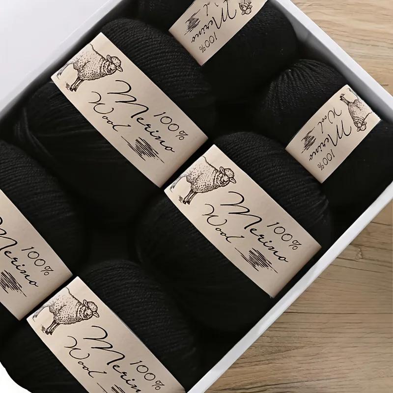 

6 шт. Преміальна мериносова вовна для шалей, камвольна вага, набір (600 г) Машинне прання Надзвичайно м яка пряжа для в язання гачком для розкішних ковдр DIY ремесел