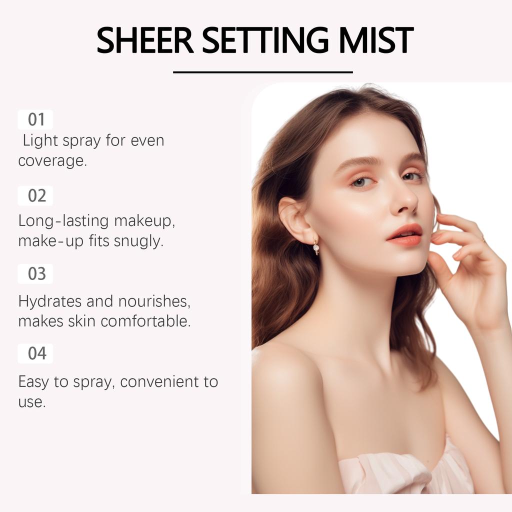 Hoygi Spf 50 Setting Spray Oil Control Long Lasting Matte Natural Non Greasy Waterproof Fast Film Formation Fixer Makeup Spray