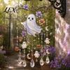 Festive Party Supplies for Halloween Acrylic Wind Chime Pendant, Crystal Suncatcher Hanging Ornaments, Decorative Mysterious Courtyard Chimes