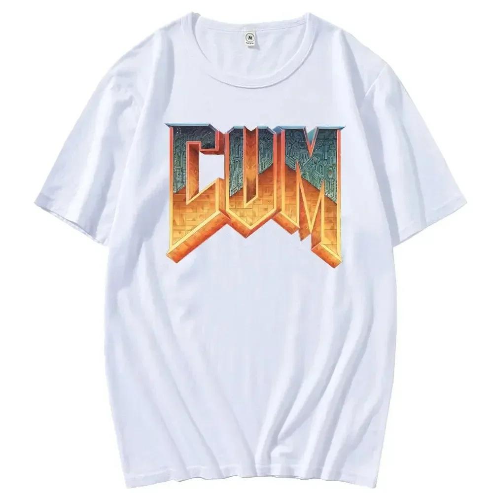 Solid Color Letters Hip-hop Print Short-sleeved Summer Universal Round Neck T-shirt for Men and Women