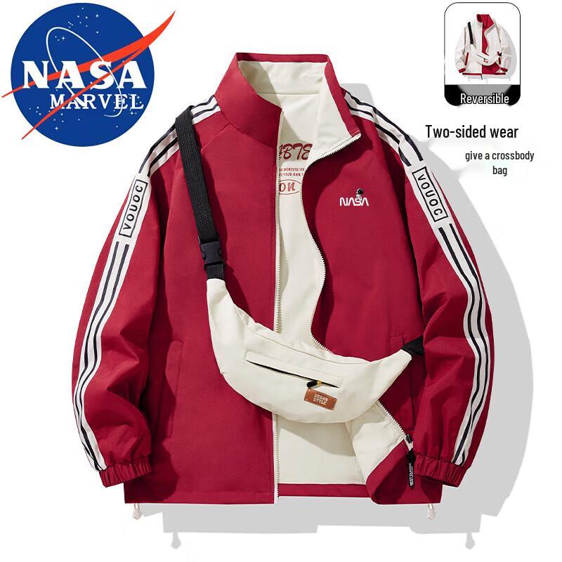 

NASA MARVEL Men s Reversible Stand-Collar Jacket 3XL