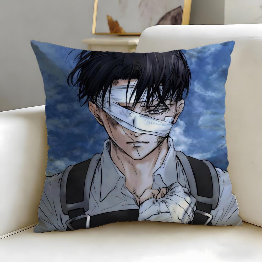 Popular Anime Character Levi Ackerman Cushion Cover Soft  EasyWash Pillow Case  Versatile for Couch Bed Travel and Office