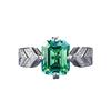 Xiancan Jewelry European and American Style Silver Ring with 7x9mm Green Tourmaline