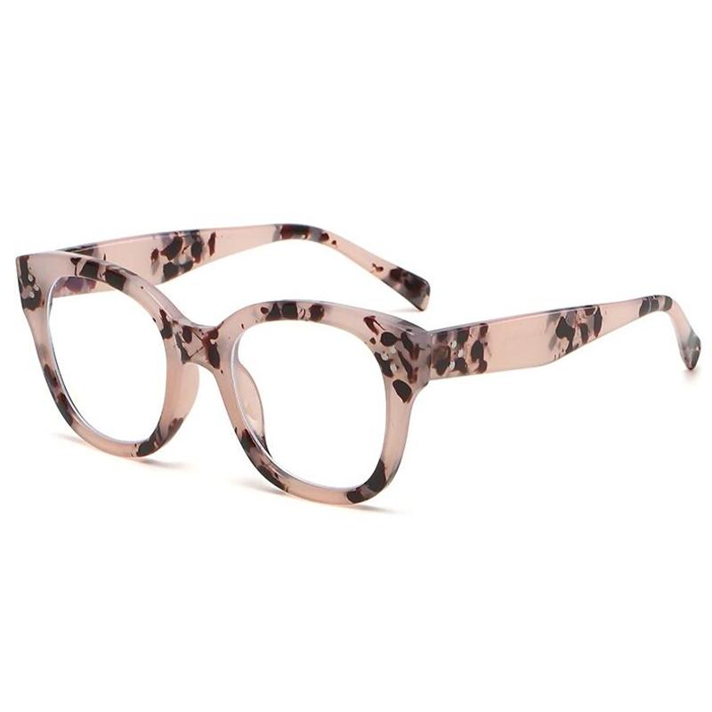 0 -0.5 -0.75 To -6.0 Leopard Frame Square Prescription Glasses For The Nearsighted Anti Blue Light Power Glasses With Diopters