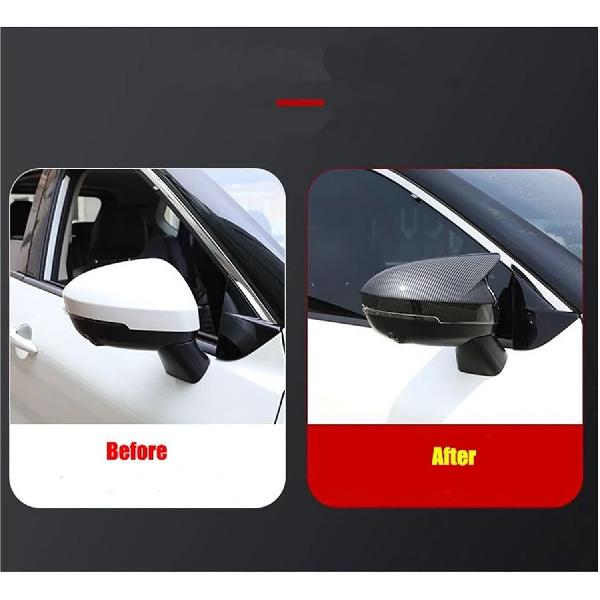 Car ABS Side Rearview Mirror Cover Trim Compatible For Mitsubishi Outlander 2023+ Auto Accessories(Carbon Fiber)