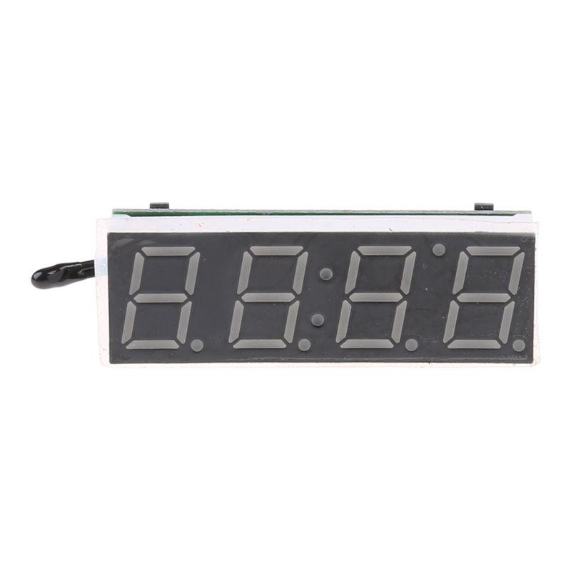 Mini Car Digital Clock Thermometer Voltmeter 3 IN 1 LED Display Digital Timer Voltmeter Interior Electronic Accessories