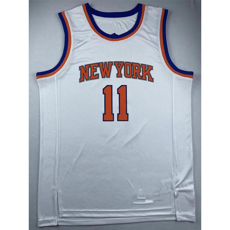 Mens Basketball Jersey New York Knicks 11 Brunson Blue City Edition Compression Fit Athletic Wear Practice Game