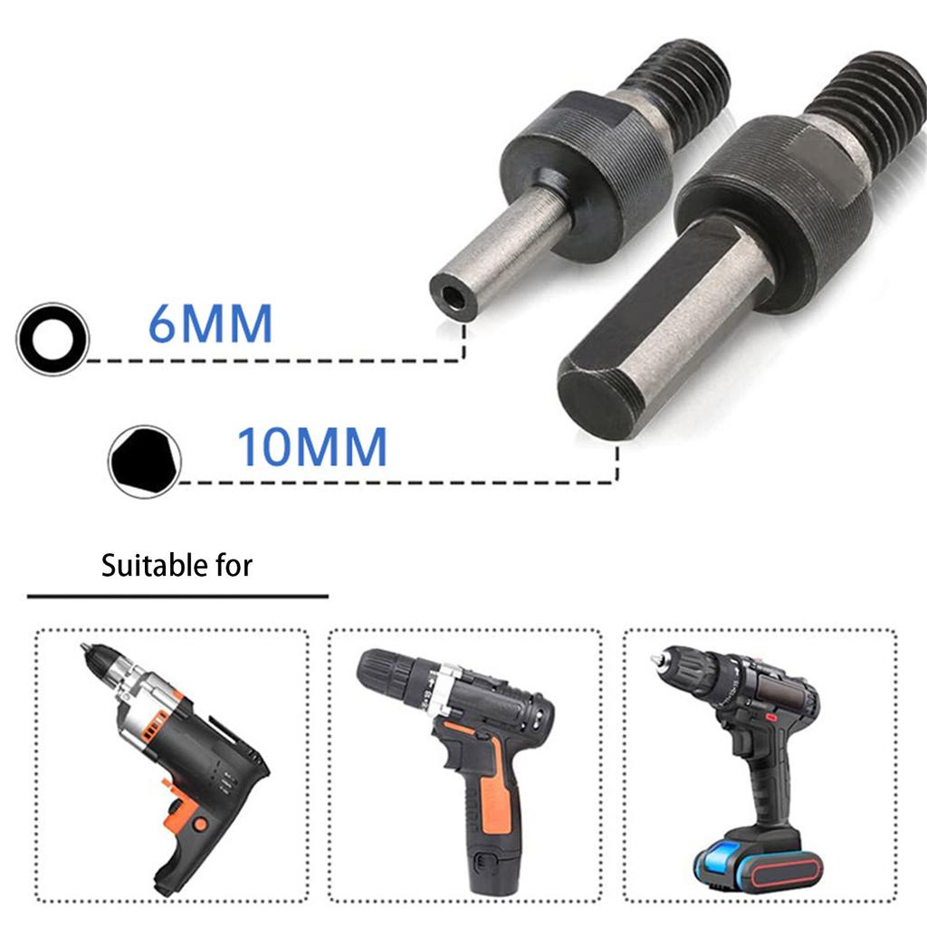 10Pcs Electric Drill Conversion Angle Grinder Connecting Rod Kit for Cutting Disc Polishing Wheel Metals Handle Holder