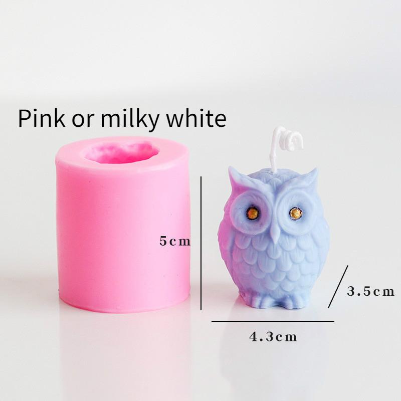 3D Owl Silicone Candle Mold Diy Cute Little Animal Candle Making Supplies Handmade Soap Plaster Craft Resin Mold Home Decor Gift