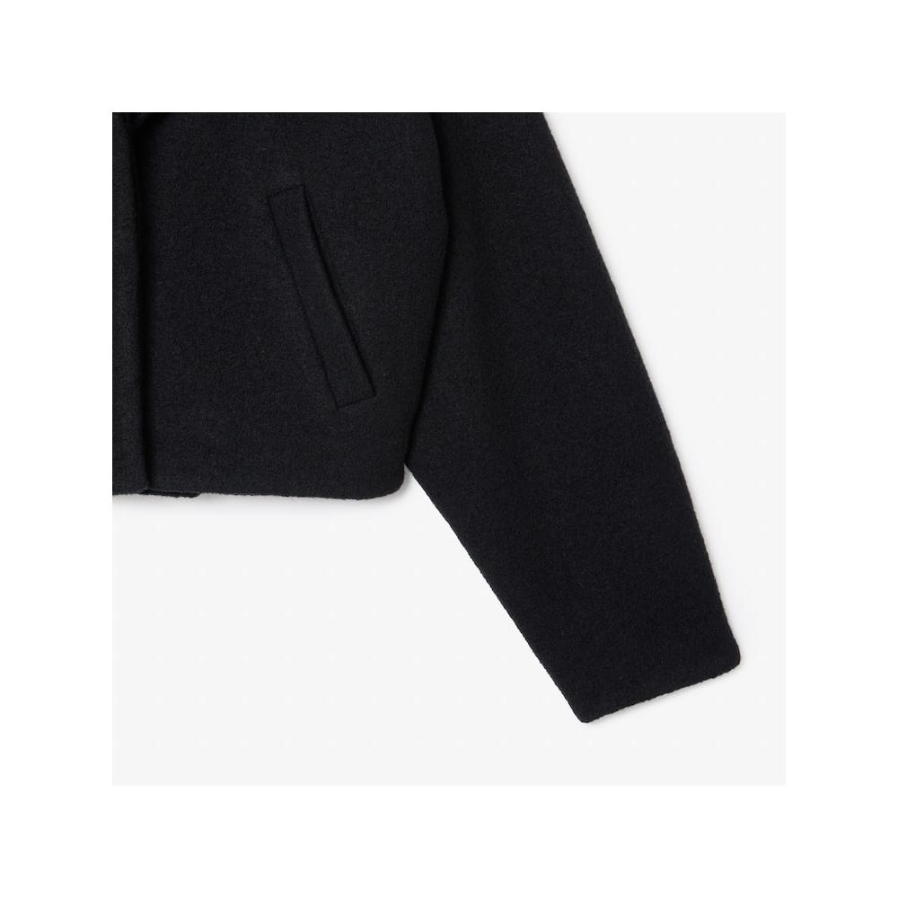 Lacoste Women S Wool Collar Crop Jacket Bf8021 54n 031 q2nBf8021 54n031