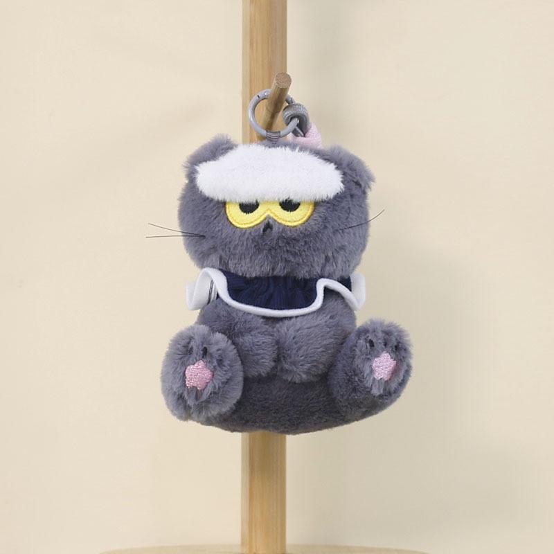 Plush Cat Keychain With Short Pile Fabric Cute Cat Toy For Bag Decoration