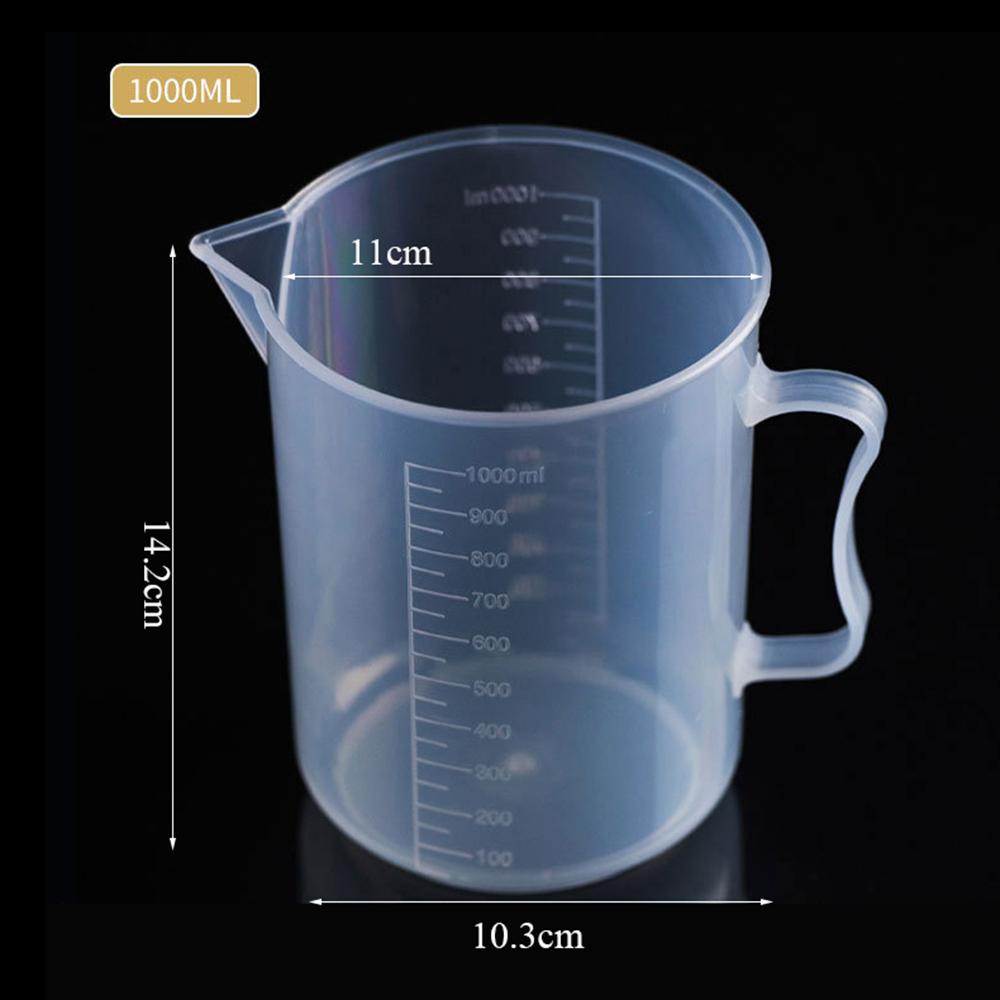

500мл/1000мл Мерный стакан с носиком для наливания Визуальная шкала Кухонная форма для выпечки Градуированная Лабораторная Прозрачная Посуда для тестирования Мерный стакан Кухня