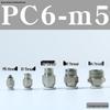 Pneumatic Push-to-Connect Air Hose Fitting - Quick Connectors PC6, PC8, PC12 (M5 Thread)
