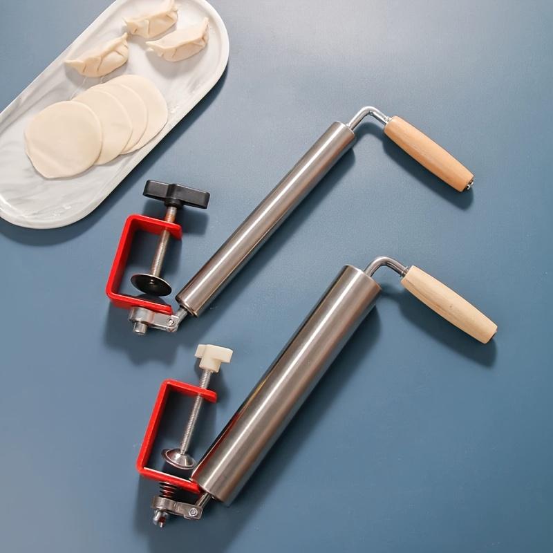 1pc Adjustable Rolling Pin, 304 Stainless Steel Heavy Duty Kitchen Rolling Pin with Ergonomic Handle for Perfectly Shaped Pastries, Dumplings