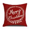 Christmas Pillow Cover Christmas Pillow Linen Cartoon Print Holiday Home Bed Cushion Cover