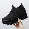 Summer New Women's Shoes Fly-woven Mesh Breathable Middle-aged Casual Shoes Thick-soled Non-slip Wear-resistant Sports Casual Shoes