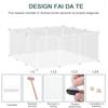 Modular Metal and PP Playpen for Puppies and Small Animals, 12 Panels, 35x45cm, White
