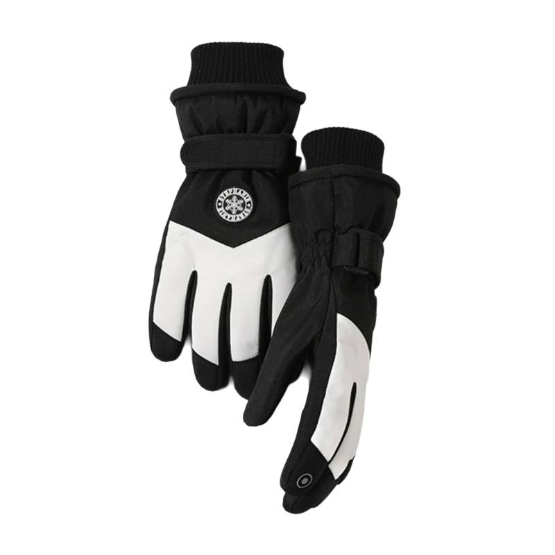 Coldproof Warm Ski Gloves for Female Winter Activity Insulated Gloves for Mountain Climbing Thicken Fleece Hand Warmer