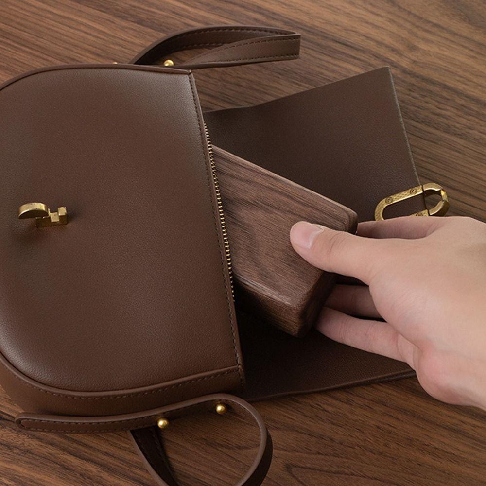 Retro Wood Glasses Case Magnetic Buckle Walnut Wood Storage Box  Eyewear Organizer