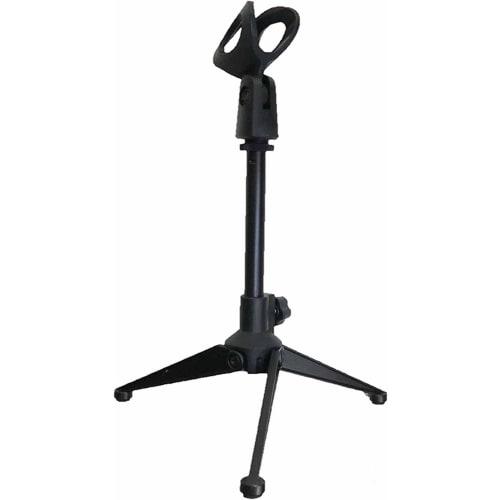 Steel Clip-on Microphone Stand Tripod with Microphone Holder, Tabletop, Multifunctional, Foldable, Adjustable Height, Extendable, Suitable for Meeting