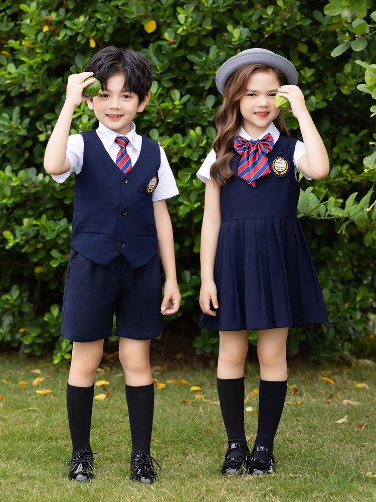 Spring/Summer British College Style Kindergarten Choir Uniforms for Boys and Girls