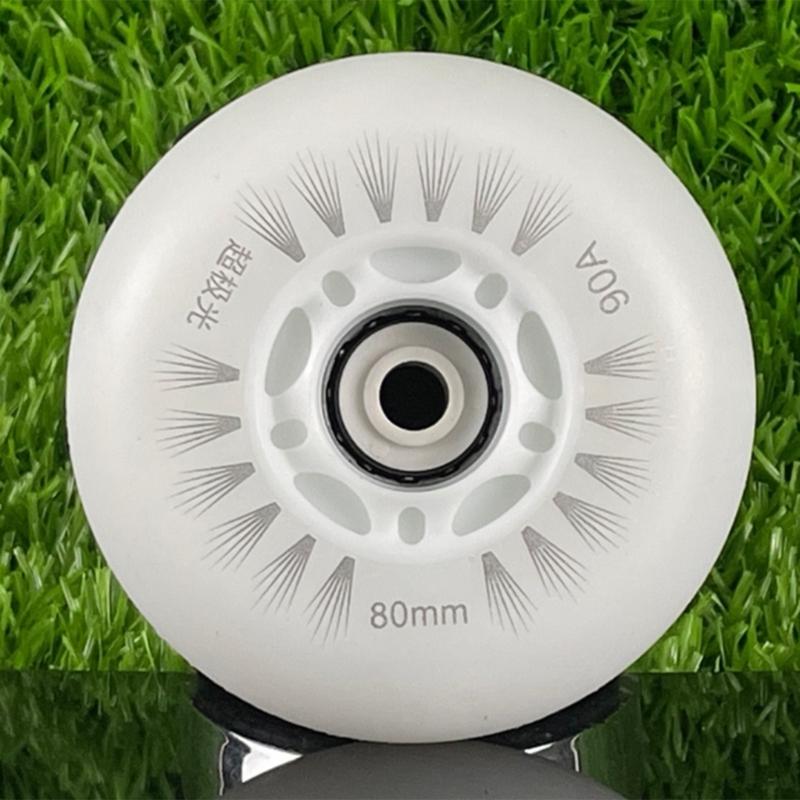 4 Pezzi Ruote Luminose Lampeggianti per Pattini in Linea Ruota LED Ruota da Pattinaggio Ruote per Pattini a Rotelle in Linea per Pattinare